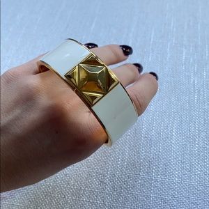 Vince Camuto White Bangle with Rockstud